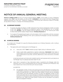 Notice of AGM